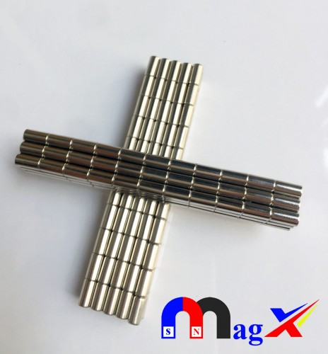 Nam châm đất hiếm Ø 5x10mm - Mã N35-M