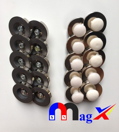 Nút chặn nam châm mạ Inox  - Mã D32S